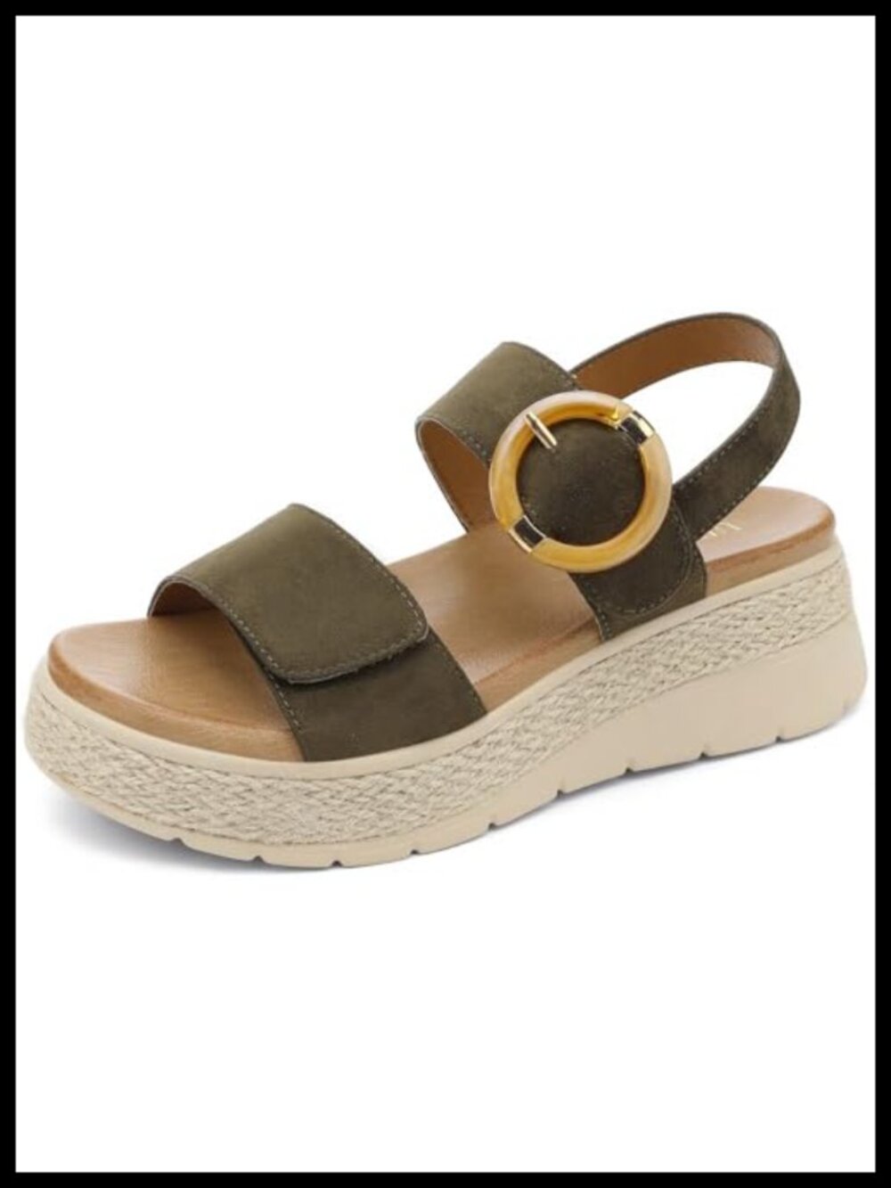 Women's Espadrille Platform Wedge Sandals Arch Support 2.08" Low Heel